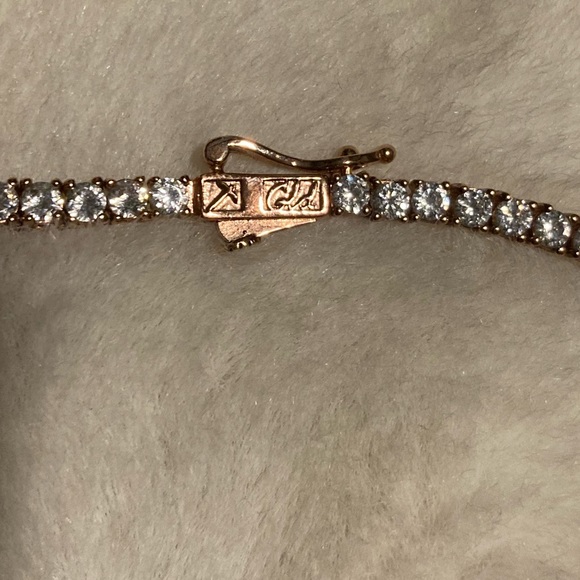 Rose Gold Tennis Necklace | The GLD Shop - Picture 6 of 11